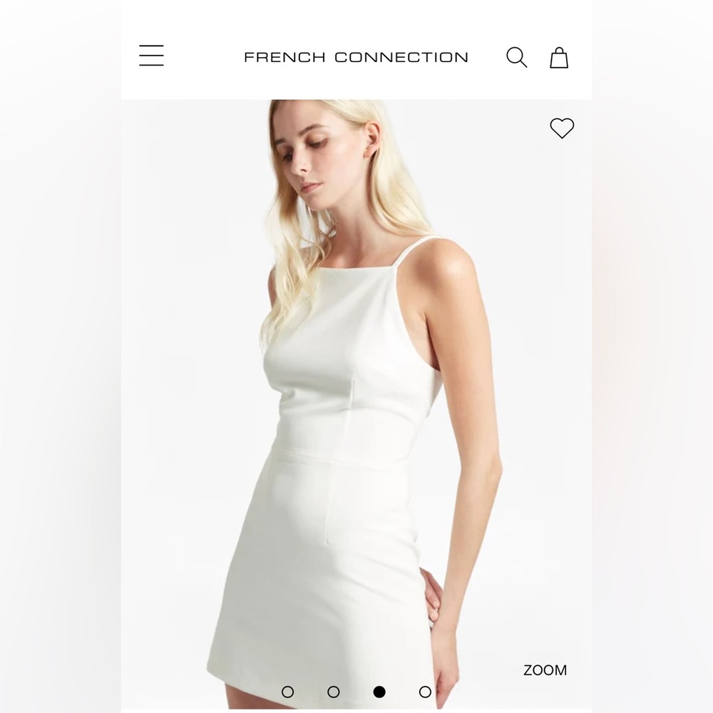 NWT French Connection Square Neck White Mini Dress